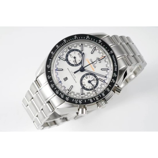  Omega-Speedmaster Moonwatch Chronograph 44MM SS/SS White Dial JHF A7750