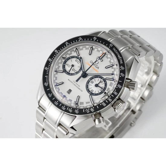  Omega-Speedmaster Moonwatch Chronograph 44MM SS/SS White Dial JHF A7750