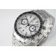  Omega-Speedmaster Moonwatch Chronograph 44MM SS/SS White Dial JHF A7750