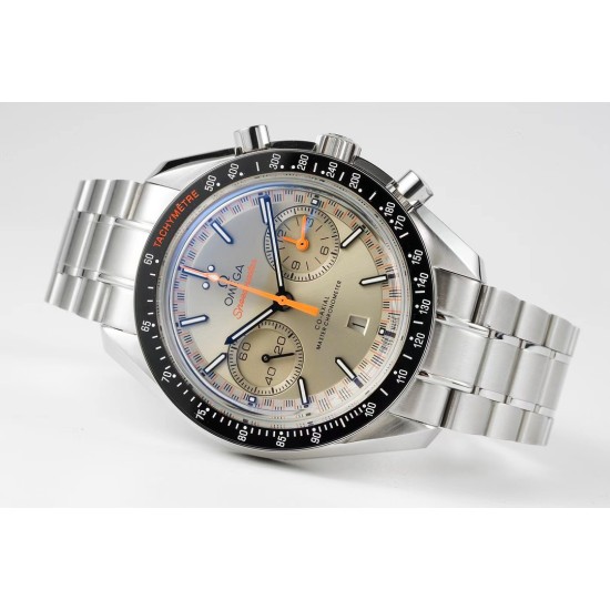 Omega-Speedmaster Moonwatch Chronograph 44MM SS/SS Grey/Org JHF A7750