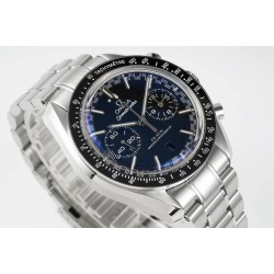  Omega-Speedmaster Moonwatch Chronograph 44MM SS/SS Blue Dial JHF A7750