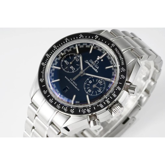  Omega-Speedmaster Moonwatch Chronograph 44MM SS/SS Blue Dial JHF A7750