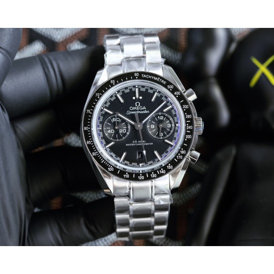  Omega-Speedmaster Moonwatch Chronograph 44MM SS/SS White Dial BTF A7750