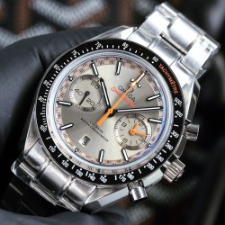  Omega-Speedmaster Moonwatch Chronograph 44MM SS/SS Grey/Org BTF A7750