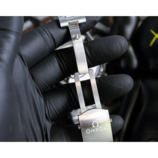  Omega-Speedmaster Moonwatch Chronograph 44MM SS/SS Grey/Org BTF A7750