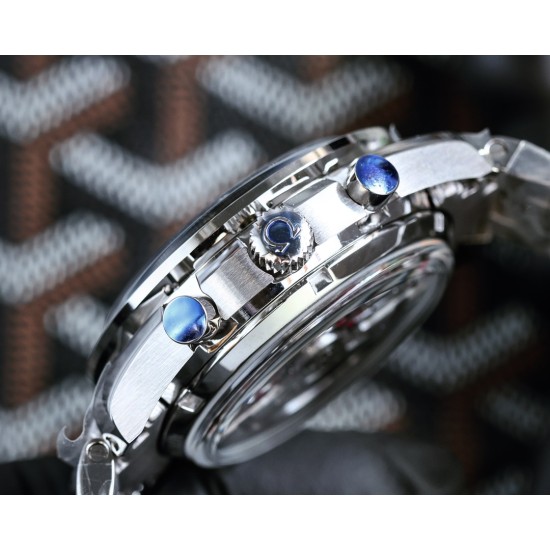  Omega-Speedmaster Moonwatch Chronograph 44MM SS/SS Black Dial BTF A7750