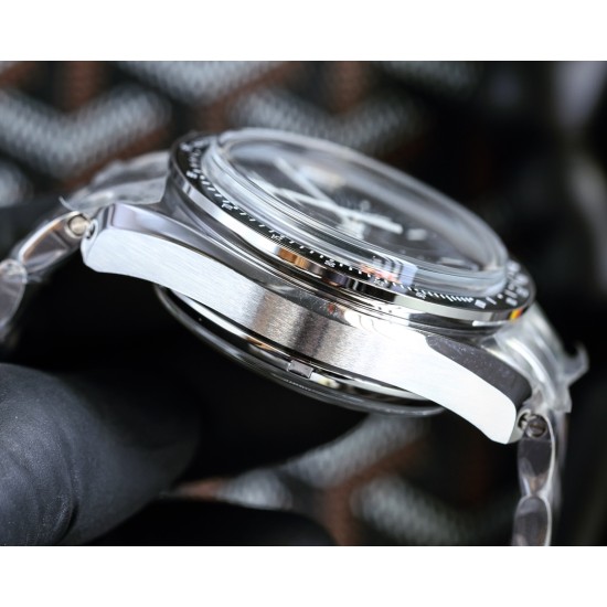  Omega-Speedmaster Moonwatch Chronograph 44MM SS/SS Black Dial BTF A7750