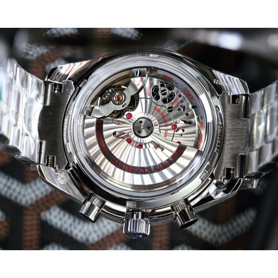  Omega-Speedmaster Moonwatch Chronograph 44MM SS/SS Black Dial BTF A7750