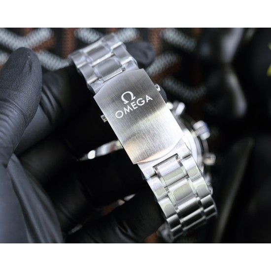  Omega-Speedmaster Moonwatch Chronograph 44MM SS/SS Black Dial BTF A7750