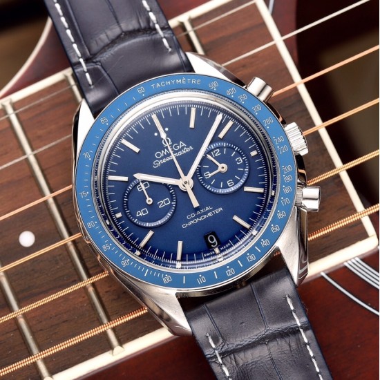  SpeedMaster MoonWatch Chronograph 44MM SS/LE Blue JHF V2 A7750 9300