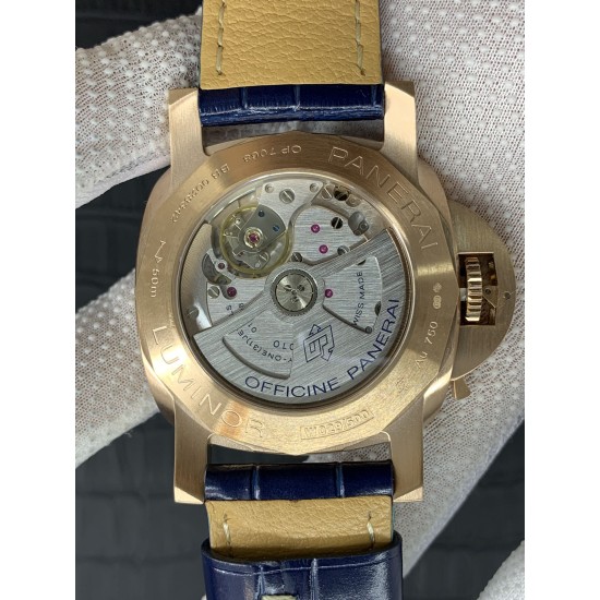 Panerai-PAM1112 Lum. Marina 44mm YG/LE Blue Dial VSF P9010