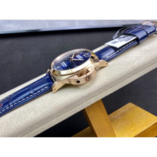 Panerai-PAM1112 Lum. Marina 44mm RG/LE Blue Dial VSF P901