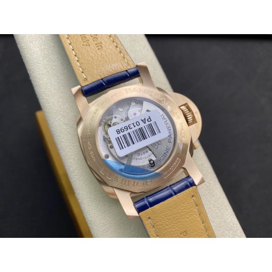 Panerai-PAM1112 Lum. Marina 44mm RG/LE Blue Dial VSF P901