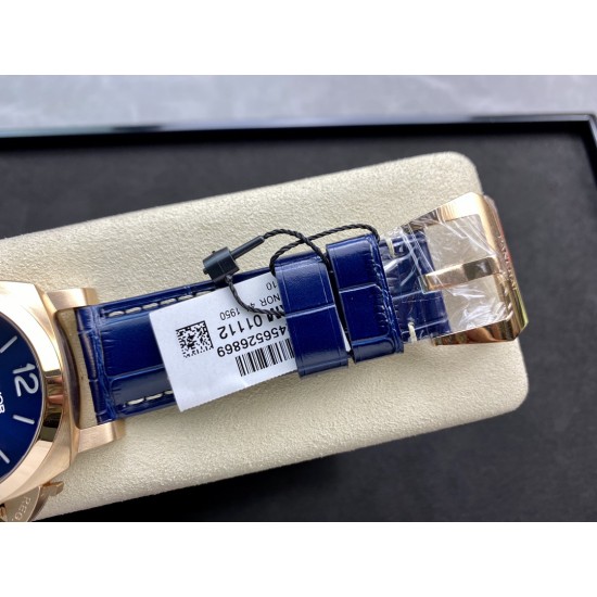 Panerai-PAM1112 Lum. Marina 44mm RG/LE Blue Dial VSF P901