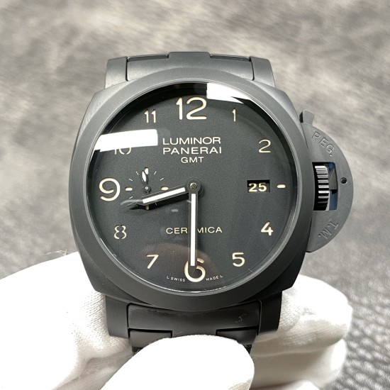 Panerai-Luminor PAM438 GMT 44MM Ceramic/Cer Black VSF P9001 Super Clone