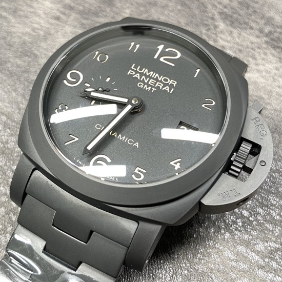 Panerai-Luminor PAM438 GMT 44MM Ceramic/Cer Black VSF P9001 Super Clone