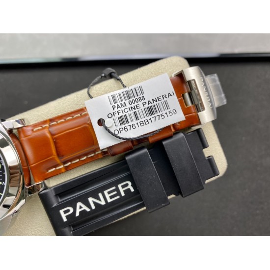 Panerai-Luminor GMT PAM088 44mm SS/LE Black/Stk VSF A7750