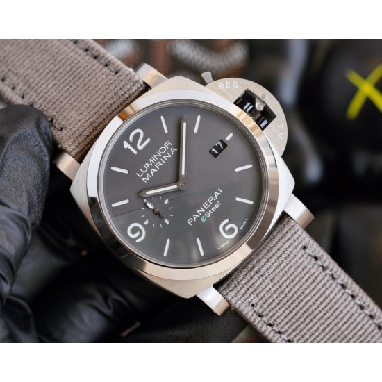 Panerai-PAM1356 Luminor 44mm Grey Dial SS/NY V7F A9010