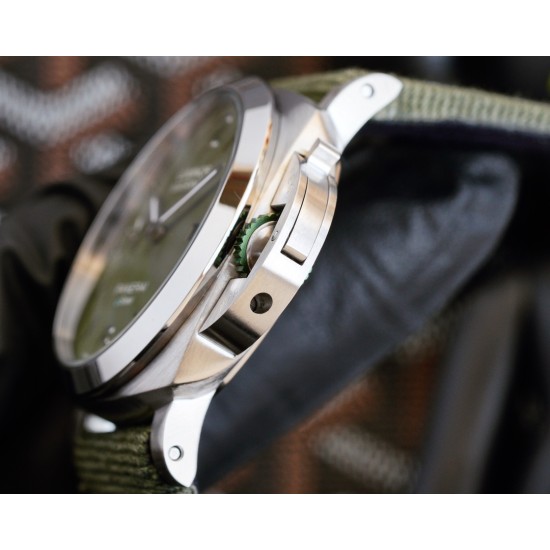 Panerai-PAM1356 Luminor 44mm Green Dial SS/NY V7F A9010