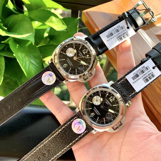 Panerai-Luminor GMT PAM088 44mm SS/LE Black/Stk V7F A7750
