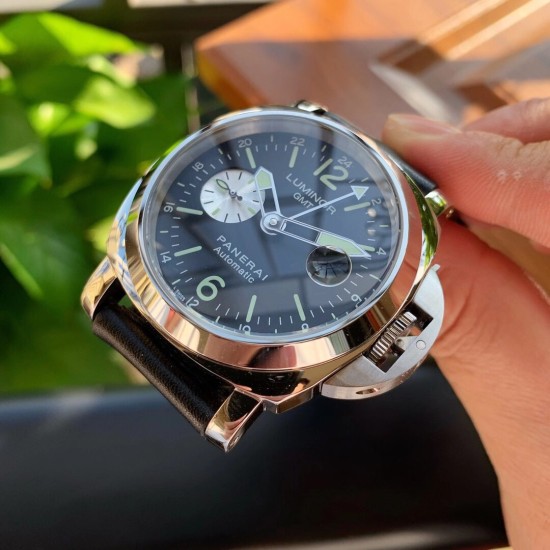 Panerai-Luminor GMT PAM088 44mm SS/LE Black/Stk V7F A7750
