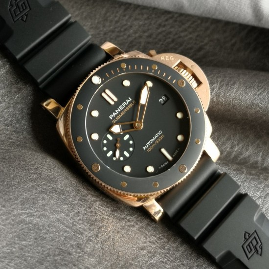 Panerai-Submersible PAM974 42mm RG/LE Black Dial VSF OP XXXIV