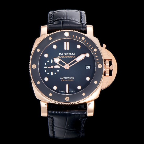 Panerai-Submersible PAM974 42mm RG/LE Black Dial VSF OP XXXIV