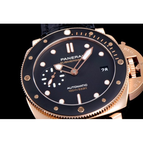Panerai-Submersible PAM974 42mm RG/LE Black Dial VSF OP XXXIV