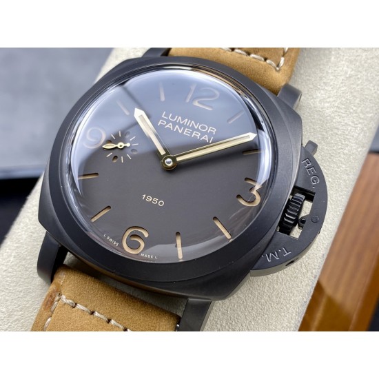 Panerai-Luminor Pam375 47mm DLC/LE Black Dial HWF A6497