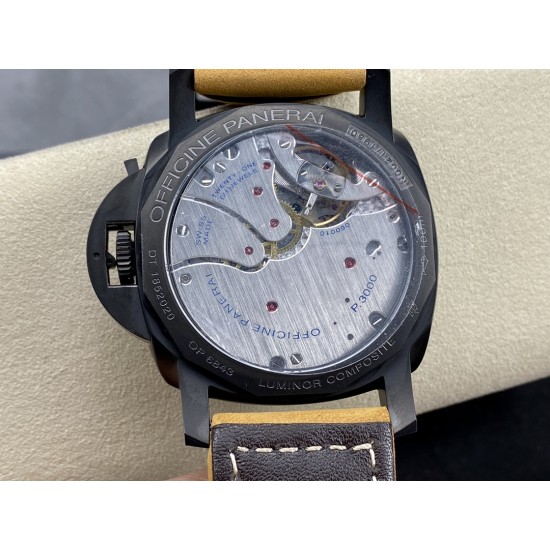 Panerai-Luminor Pam375 47mm DLC/LE Black Dial HWF A6497