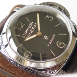 Panerai-PAM972 Luminor Firenze RARE Anthracite 47mm Grey Dial SS/LE V9F A3000