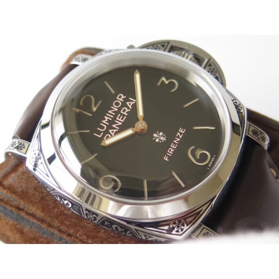 Panerai-PAM972 Luminor Firenze RARE Anthracite 47mm Grey Dial SS/LE V9F A3000