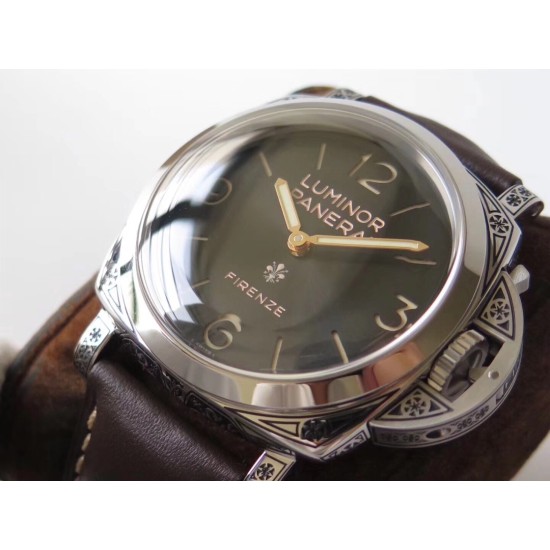 Panerai-PAM972 Luminor Firenze RARE Anthracite 47mm Grey Dial SS/LE V9F A3000