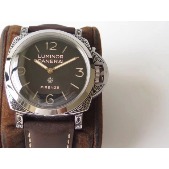 Panerai-PAM972 Luminor Firenze RARE Anthracite 47mm Grey Dial SS/LE V9F A3000