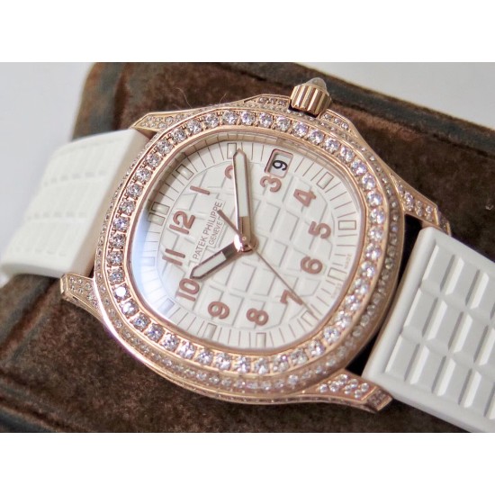 Patek Philippe - Aquanaut Ladies 35mm Diams RG/RU Wht PPF MY9015 Mod