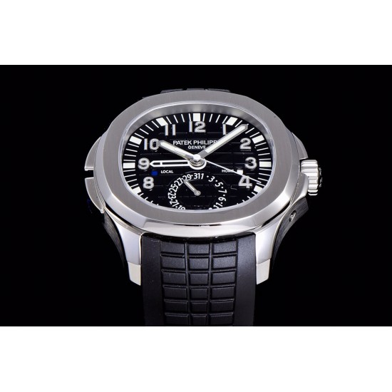 Patek Philippe - Aquanaut Travel Time 5164A 41mm SS/RU Blk GRF V2 MY9015 Mod