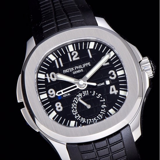 Patek Philippe - Aquanaut Travel Time 5164A 41mm SS/RU Blk GRF V2 MY9015 Mod
