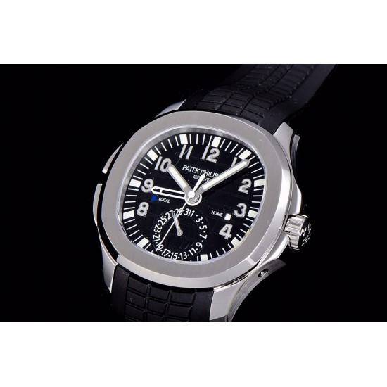 Patek Philippe - Aquanaut Travel Time 5164A 41mm SS/RU Blk GRF V2 MY9015 Mod