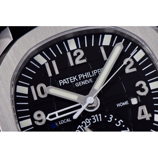 Patek Philippe - Aquanaut Travel Time 5164A 41mm SS/RU Blk GRF V2 MY9015 Mod