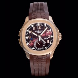 Patek Philippe - Aquanaut Travel Time 5164A 41mm RG/RU Brn GRF V2 MY9015 Mod