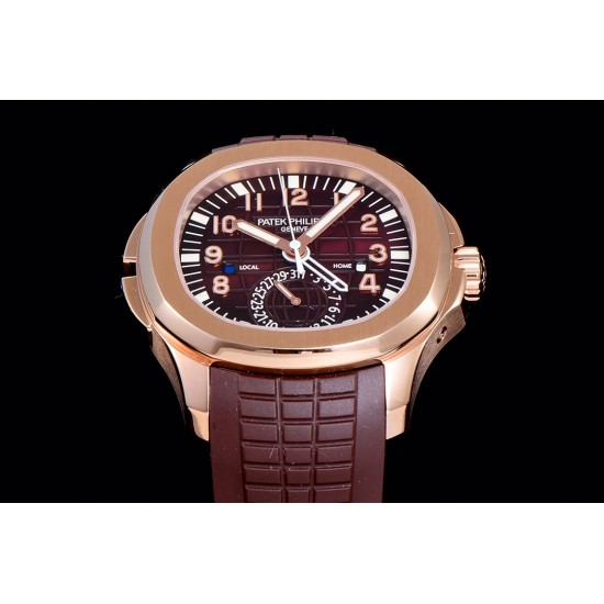 Patek Philippe - Aquanaut Travel Time 5164A 41mm RG/RU Brn GRF V2 MY9015 Mod