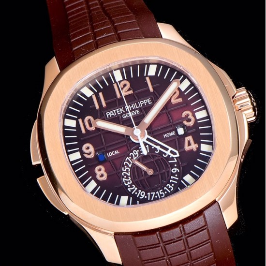 Patek Philippe - Aquanaut Travel Time 5164A 41mm RG/RU Brn GRF V2 MY9015 Mod