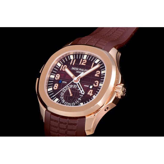 Patek Philippe - Aquanaut Travel Time 5164A 41mm RG/RU Brn GRF V2 MY9015 Mod