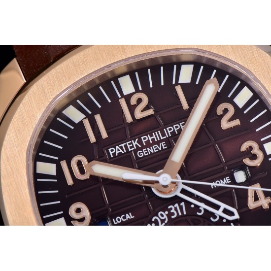 Patek Philippe - Aquanaut Travel Time 5164A 41mm RG/RU Brn GRF V2 MY9015 Mod
