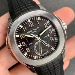 Patek Philippe - Aquanaut Travel Time 5164A 41mm SS/RU Blk GRF V2 MY9015 Mod