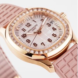 Patek Philippe - Aquanaut Ladies 35.6mm Dia RG/RU Pink Dial PPF A324
