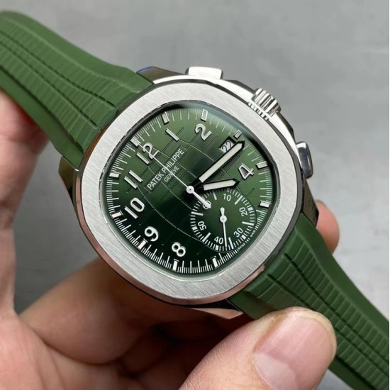 Patek Philippe - Aquanaut Chronograph 5968A 42mm SS/RU Green OMF Asian 7750