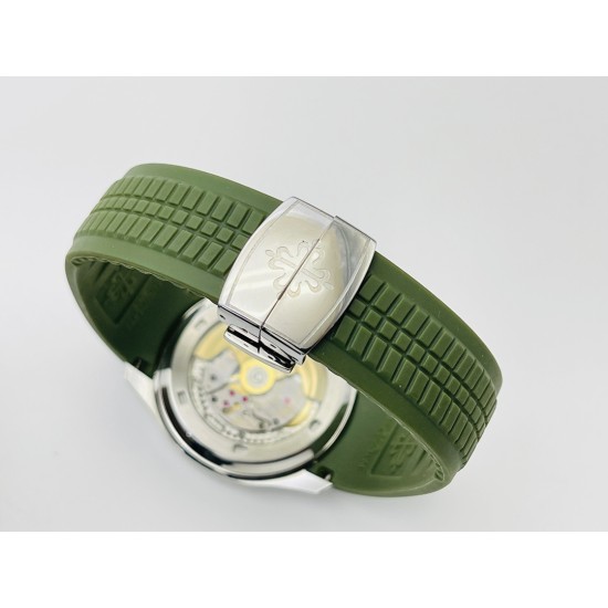 Patek Philippe - Aquanaut Travel Time 40mm Diamonds SS/RU Green Dial PPF A324