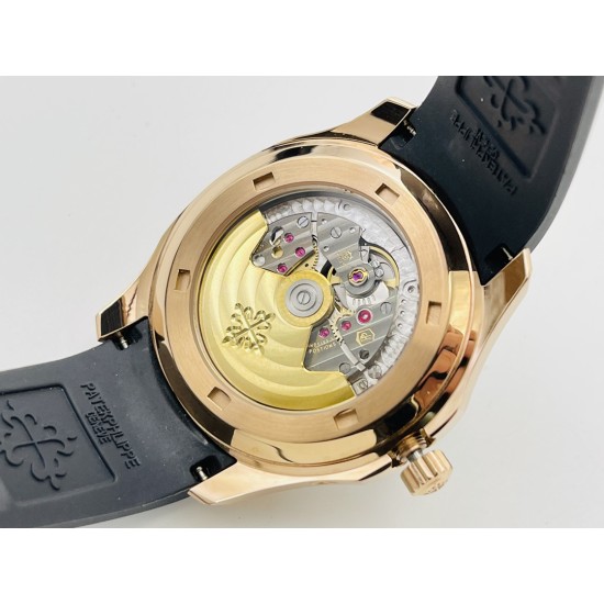 Patek Philippe - Aquanaut Travel Time 40mm Diamonds RG/RU Black Dial PPF A324