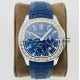 Patek Philippe - Aquanaut Travel Time 40mm Diamonds SS/RU Blue Dial PPF A324